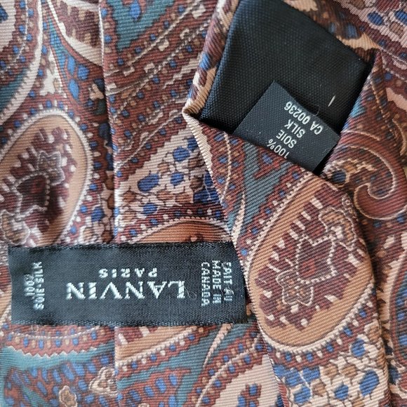 3/$20 - Lanvin Paris 100% silk tie - Picture 3 of 3